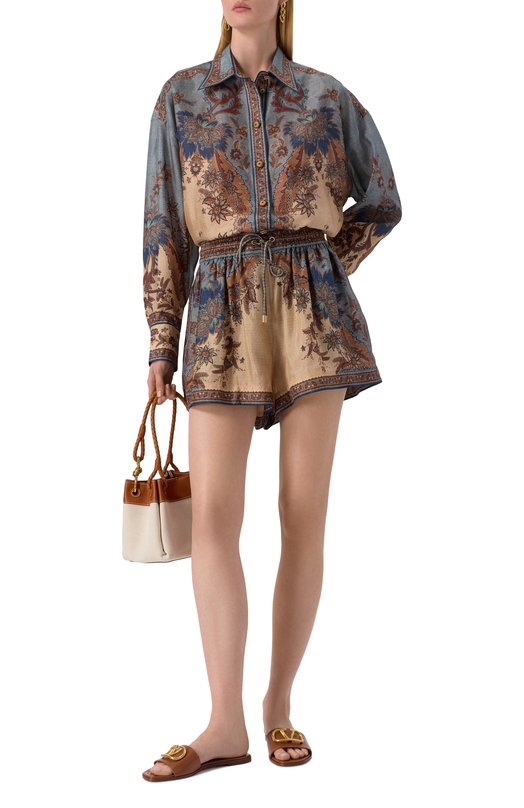 Кожаные шлепанцы VLogo Signature Valentino DSH/KUN_6W_56/2S/0BD5 Коричневый  DSH/KUN_6W_56/2S/0BD5 Фото 2