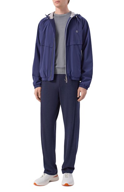 Брюки из шерсти и шелка PAUL&SHARK темно-синего цвета по цене 89850 руб., арт. 26411712, фото 2 Брюки из шерсти и шелка PAUL&SHARK, арт. 26411712, фото 2