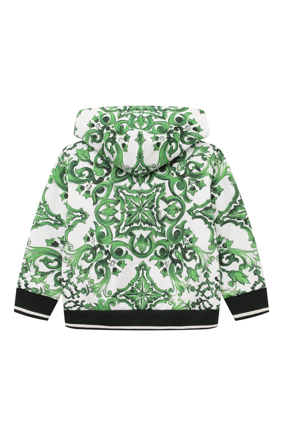 Хлопковая толстовка DOLCE & GABBANA зеленого цвета по цене 33050 руб., арт. L1JWIT/II7EI, фото 2 Хлопковая толстовка DOLCE & GABBANA, арт. L1JWIT/II7EI, фото 2