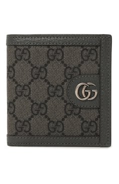 Мужской портмоне GUCCI темно-серого цвета, арт. 732016/UULBN | Фото 1 (Материал: Текстиль, Пластик, Синтетический материал; Материал сплава: Проставлено; Нос: Не проставлено)