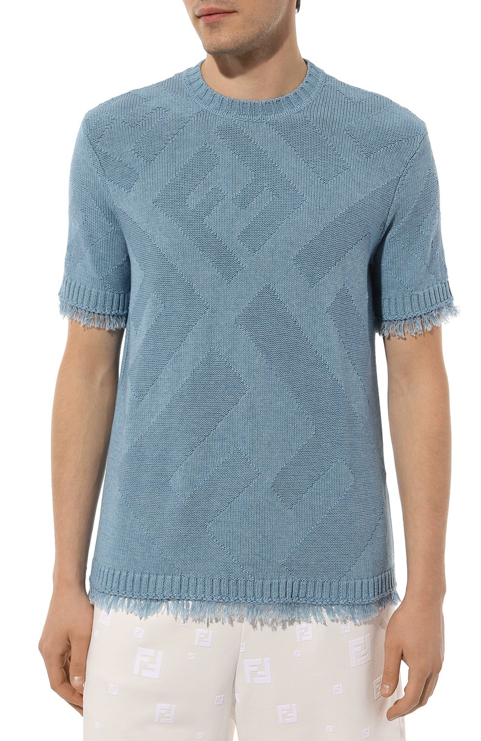 Хлопковый джемпер FENDI, арт. FZX144/AN3T/F0AU0, фото 3