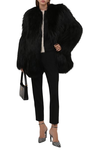 Шуба из меха лисы SAINT LAURENT, арт. 672825/Y7QN2, фото 2