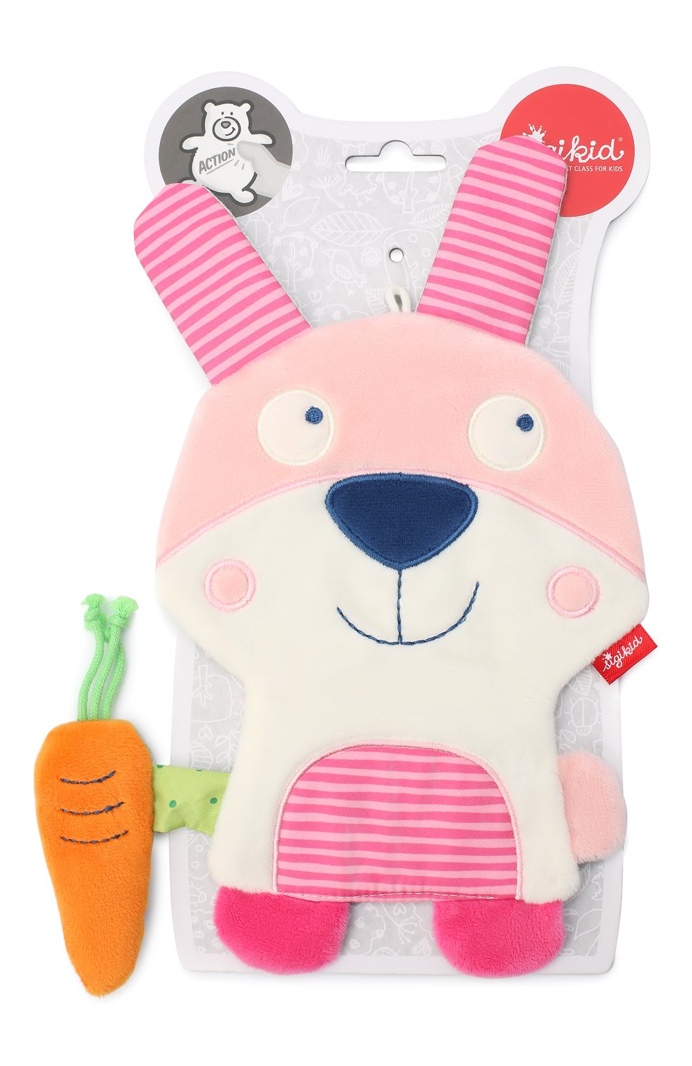 Развивающий комфортер кролик SIGIKID розового цвета по цене 1830 руб., арт. 42517, фото 1 Развивающий комфортер кролик SIGIKID, арт. 42517, фото 1