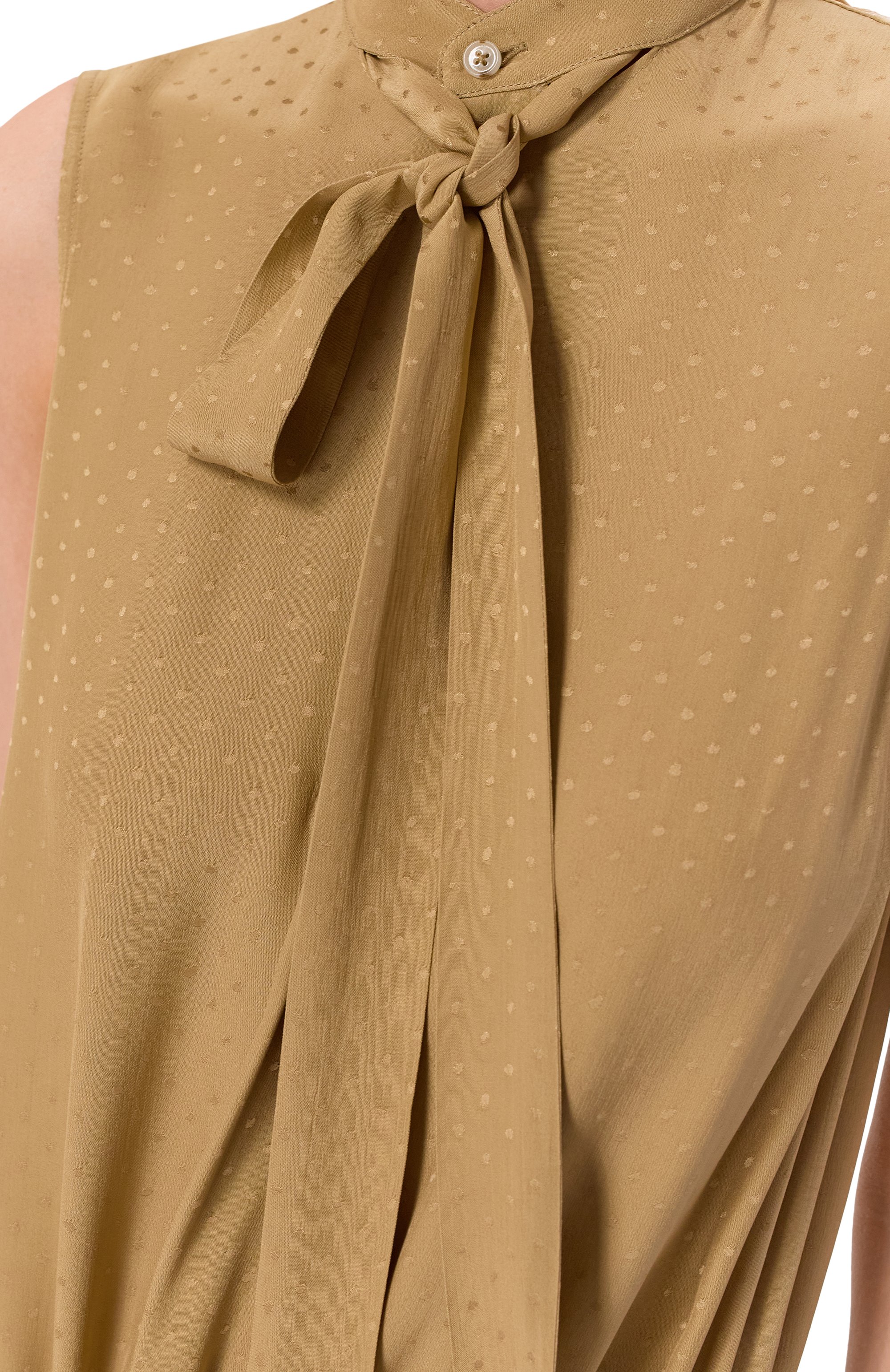 Платье из вискозы ANN DEMEULEMEESTER бежевого цвета по цене 133000 руб., арт. B0013745/FA713, фото 4 Платье из вискозы ANN DEMEULEMEESTER, арт. B0013745/FA713, фото 4