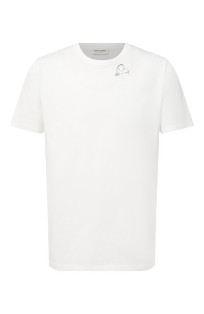 Хлопковая футболка  SAINT LAURENT, арт. 632713/YBWG2, фото 1