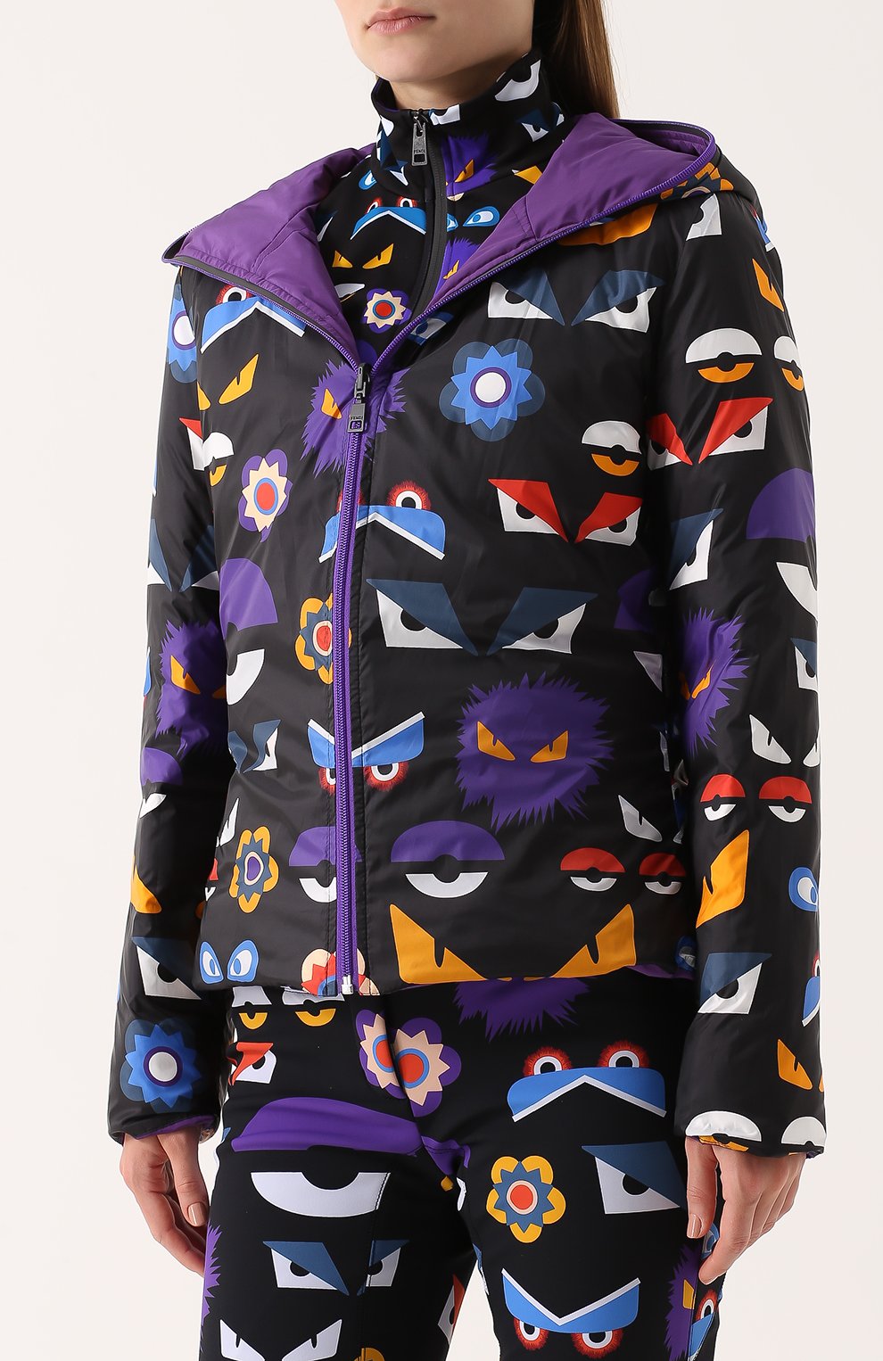 Двусторонняя стеганая куртка с капюшоном FENDI, арт. FAA067/8PE, фото 6