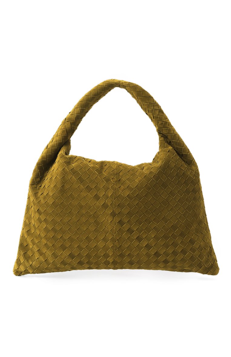 Женская сумка hop large BOTTEGA VENETA зеленого цвета, арт. 763970 V1QE3 | Фото 6 (Материал: Натуральная кожа, Натуральная замша; Материал сплава: Проставл�ено; Драгоценные камни: Проставлено; Размер: large)