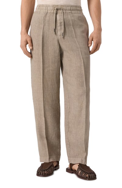 Льняные брюки INLINUM, арт. PAJAMA/TR0PEA, фото 3