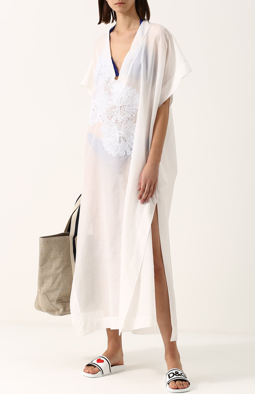 Однотонная туника из смеси хлопка и шелка LILA EUGENIE, арт. 1809, фото 2