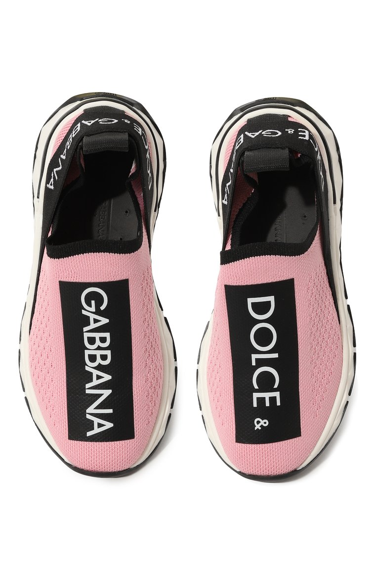 Мужского текстильные кроссовки sorrento 2.0 DOLCE & GABBANA розового цвета, арт. DA5170/AA836/24-28 | Фото 4 (Материал внутренний: Текстиль, Натуральная кожа; Материал внешний: Текстиль; Нос: Не проставлено; Региональные ограничения белый список (Axapta Mercury): Не проставлено)