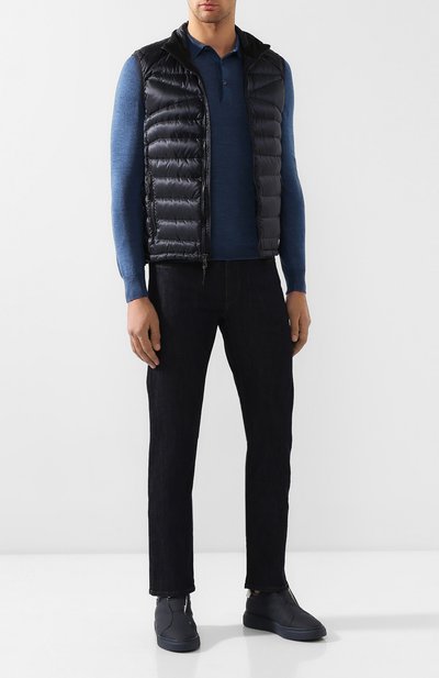 Кожаные кеды HARRYS OF LONDON синего цвета по цене 42250 руб., арт. TUBE WARM TECH LEATHER, фото 2 Кожаные кеды HARRYS OF LONDON, арт. TUBE WARM TECH LEATHER, фото 2