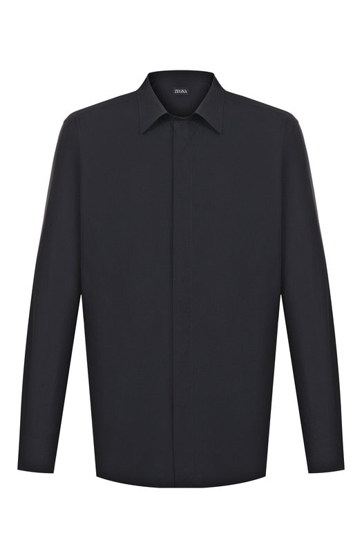 Хлопковая сорочка Zegna 9YC0CA/CT1069 Синий 9YC0CA/CT1069