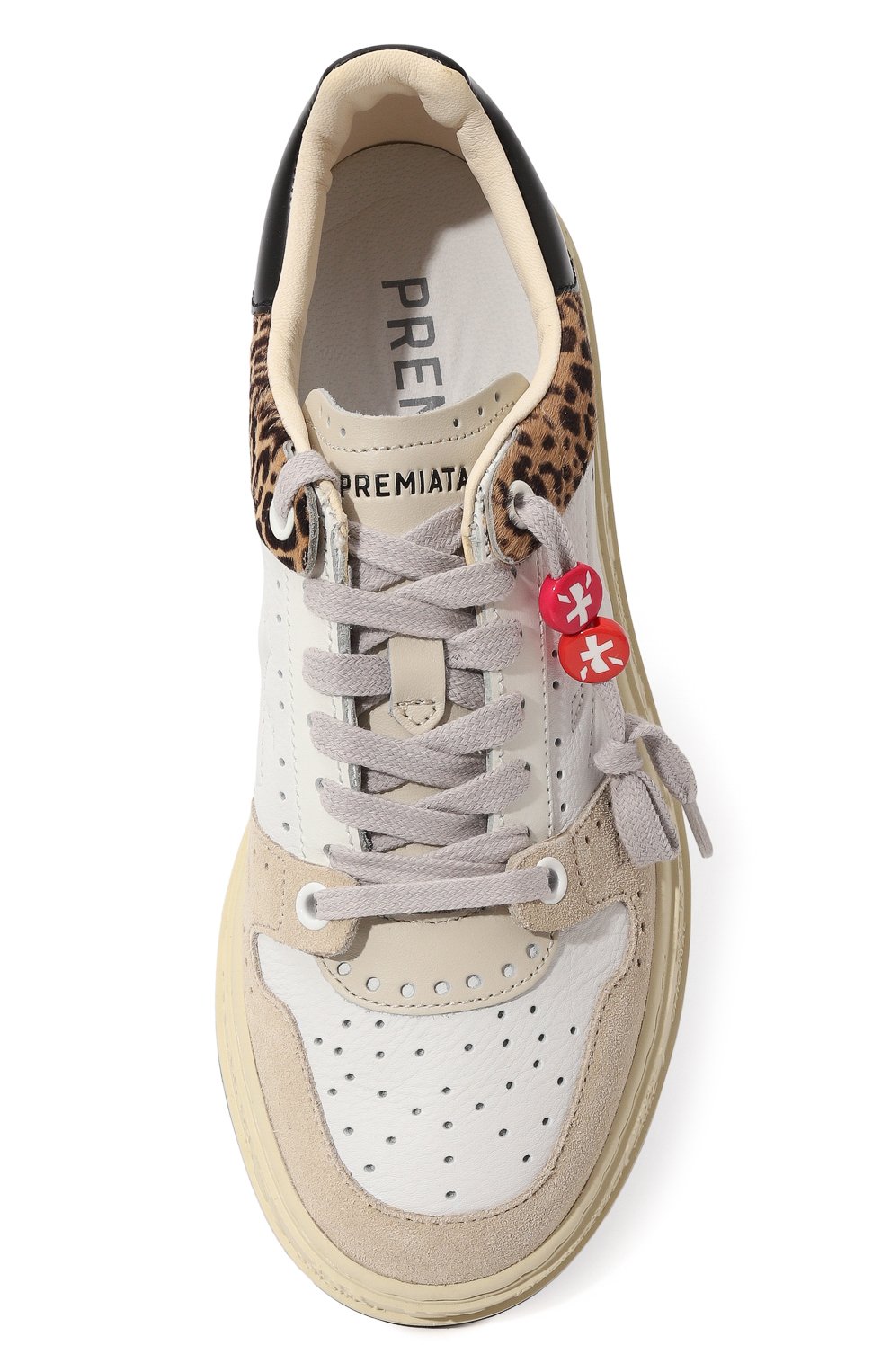 Комбинированные кеды quinn-d PREMIATA белого цвета по цене 35000 руб., арт. QUINND/VAR 6559, фото 6 Комбинированные кеды quinn-d PREMIATA, арт. QUINND/VAR 6559, фото 6