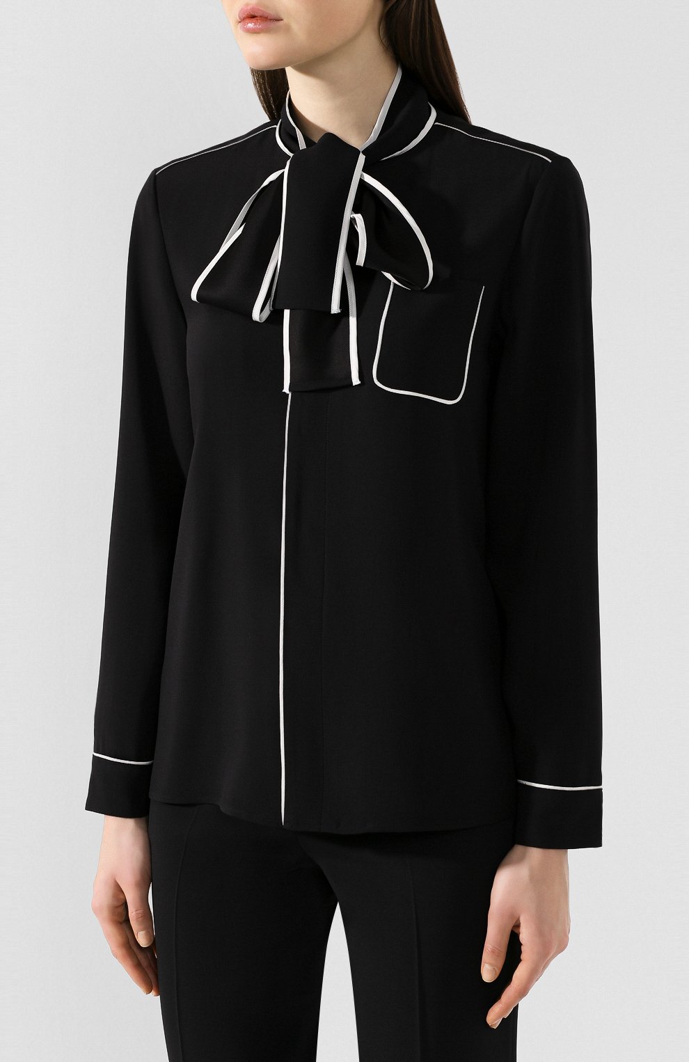 Блузка REDVALENTINO черного цвета по цене 44600 руб., арт. TR3ABC90/0F1, фото 3 Блузка REDVALENTINO, арт. TR3ABC90/0F1, фото 3