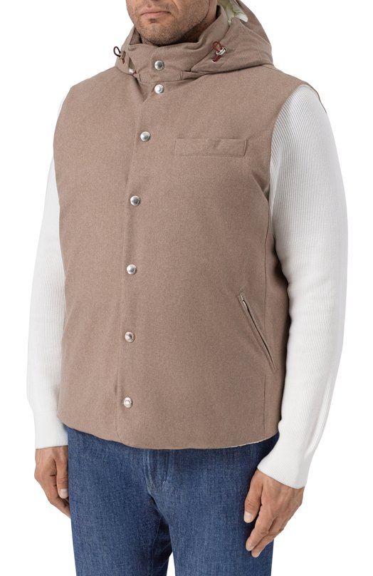 Шерстяной жилет Brunello Cucinelli MM4701775 Бежевый  MM4701775 Фото 3