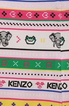 Детские хлопковые легинсы KENZO разноцветного цвета, арт. K14271/3Y-5Y | Фото 3 (Материал внешний: Хлопок; Нос: Не проставлено; Девочки Кросс-КТ: Леггинсы-одежда; Ростовка одежда: 3 года | 98 см, 4 года | 104 см)