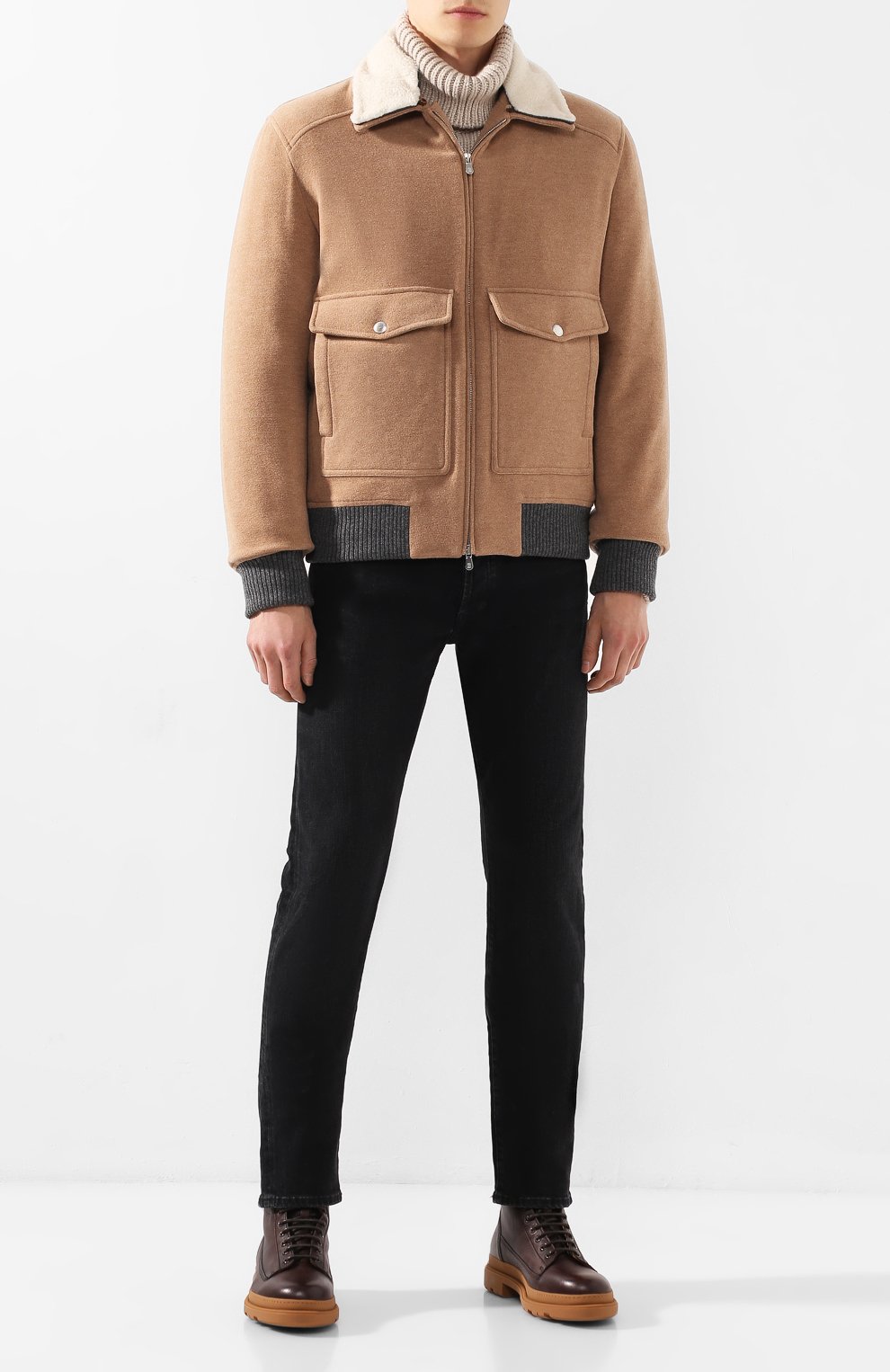 Кожаные ботинки BRUNELLO CUCINELLI, арт. MZUCPAI855, фото 2