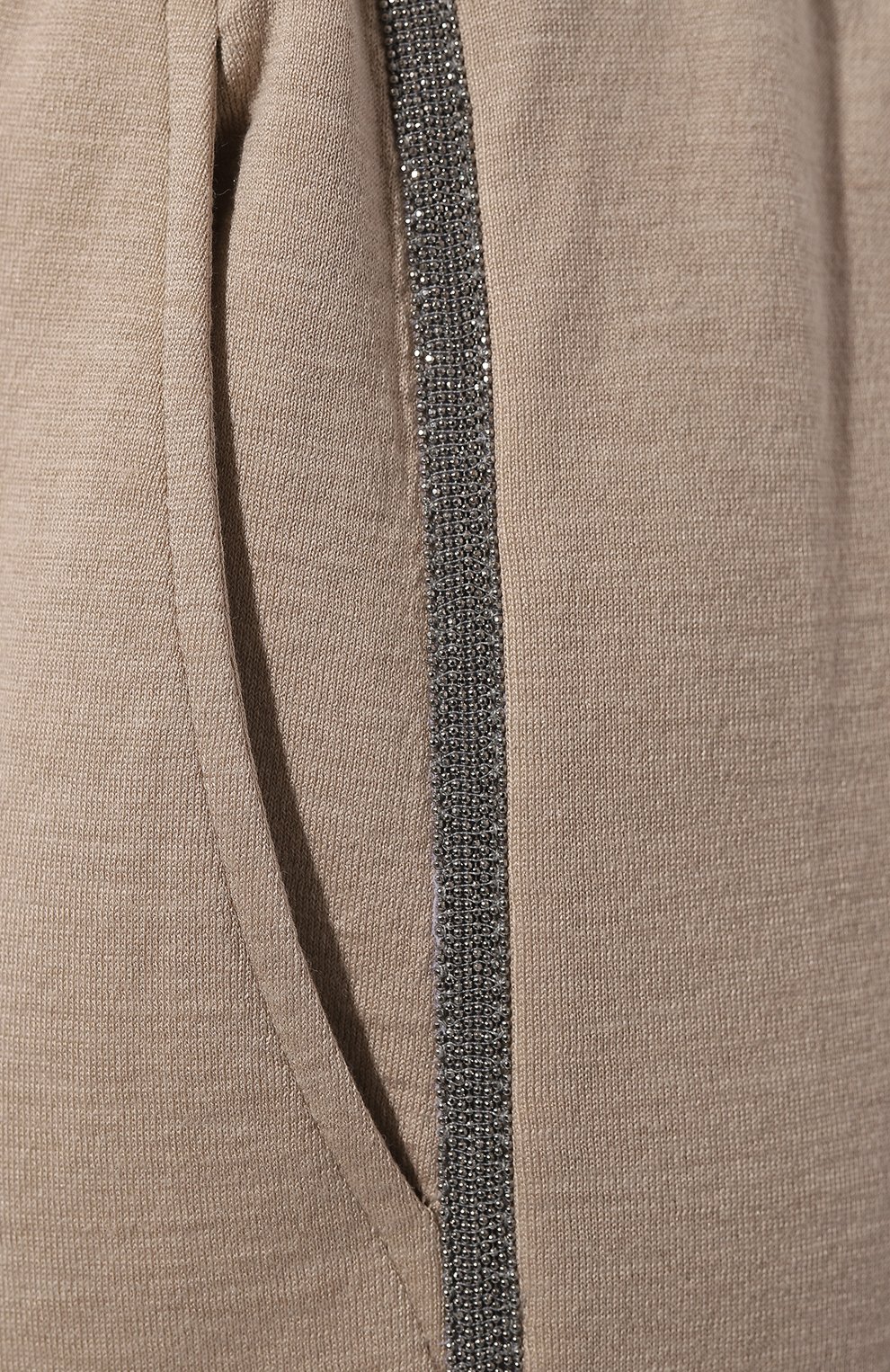 Брюки из хлопка и шелка BRUNELLO CUCINELLI бежевого цвета по цене 211000 руб., арт. MD828SM689, фото 5 Брюки из хлопка и шелка BRUNELLO CUCINELLI, арт. MD828SM689, фото 5