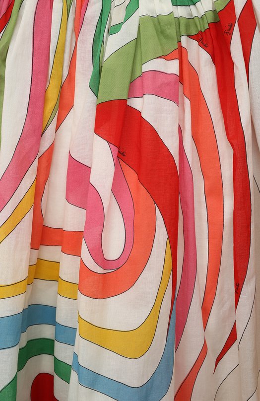 Хлопковая юбка Emilio Pucci Разноцветный, фото 3