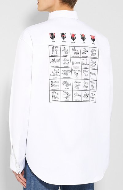 Хлопковая рубашка BALENCIAGA, арт. 571132/TEP11, фото 4