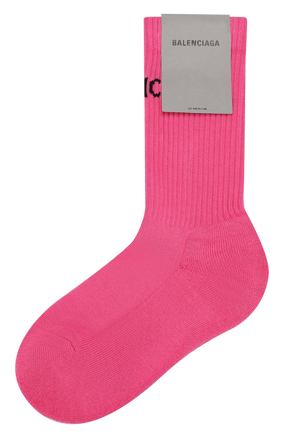 Хлопковые носки BALENCIAGA розового цвета по цене 11200 руб., арт. 540615/372B4, фото 1 Хлопковые носки BALENCIAGA, арт. 540615/372B4, фото 1