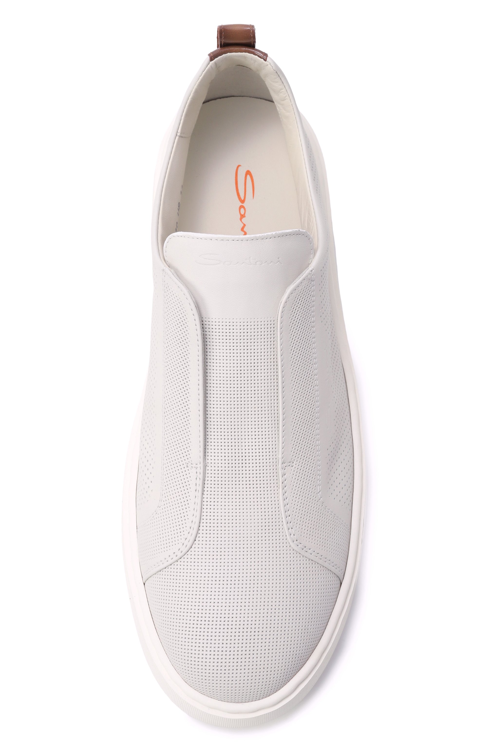 Кожаные кеды cleanic SANTONI, арт. MBCG22006BARTGLB, фото 6