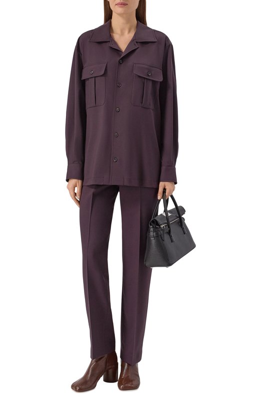 Шерстяная рубашка MM6 S62DT0047/M35622 Фиолетовый  S62DT0047/M35622 Фото 2