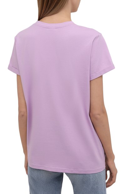 Хлопковая футболка SEVEN LAB синего цвета по цене 7520 руб., арт. T20-WN lavender, фото 4 Хлопковая футболка SEVEN LAB, арт. T20-WN lavender, фото 4