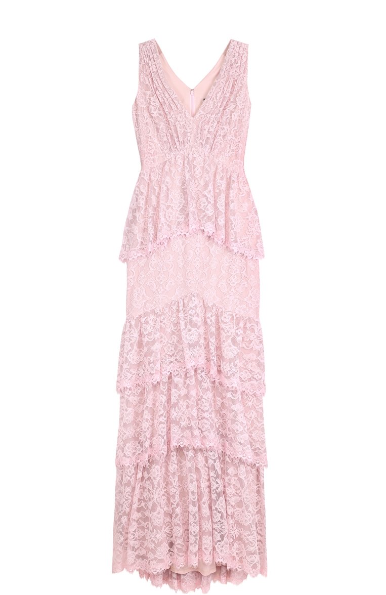 Кружевное платье-макси с оборками TADASHI SHOJI, арт. AYY17557L, фото 1