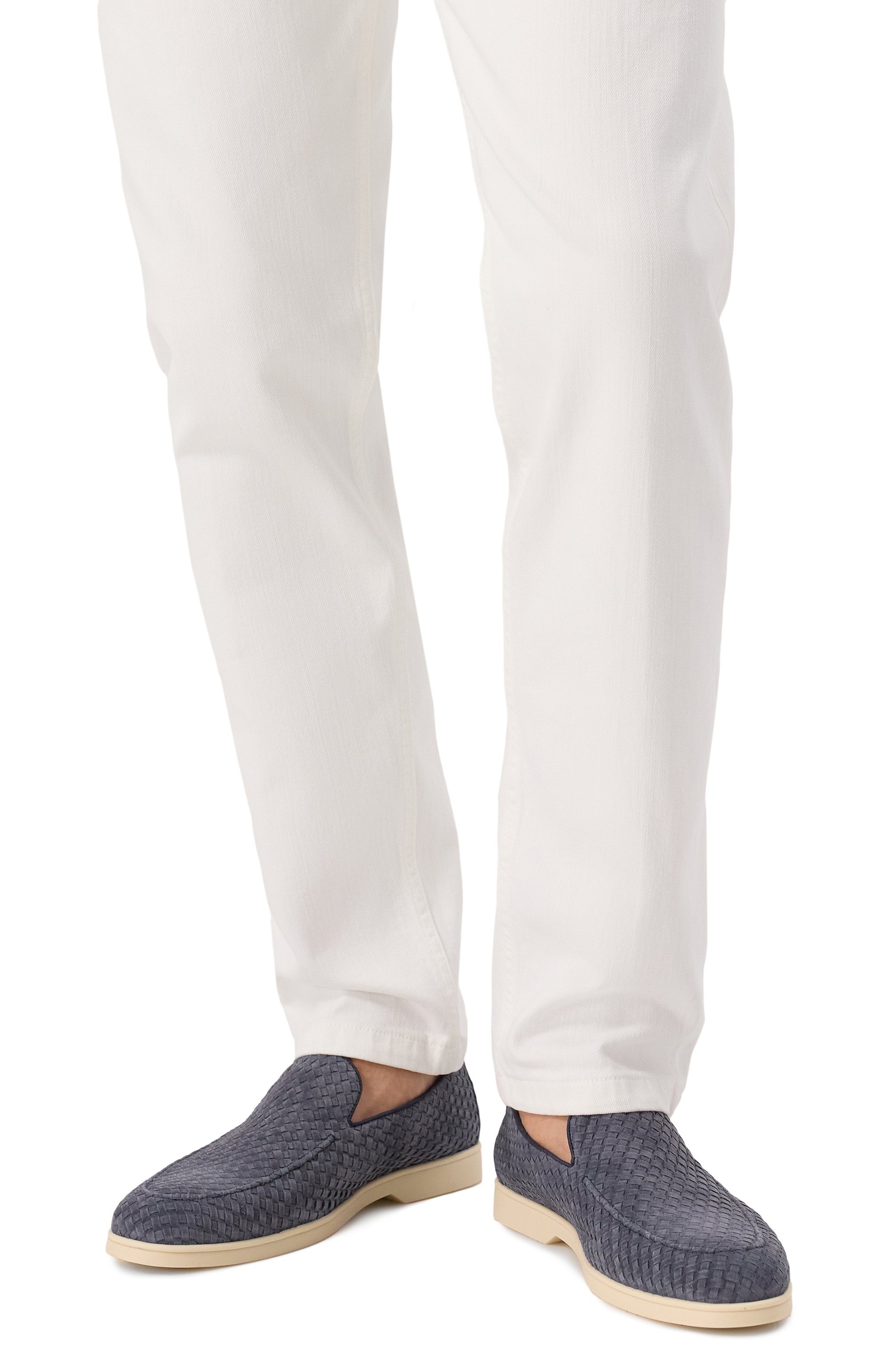 Замшевые лоферы DOUCAL'S темно-синего цвета по цене 52750 руб., арт. DU3416NWMAUY261G, фото 3 Замшевые лоферы DOUCAL'S, арт. DU3416NWMAUY261G, фото 3