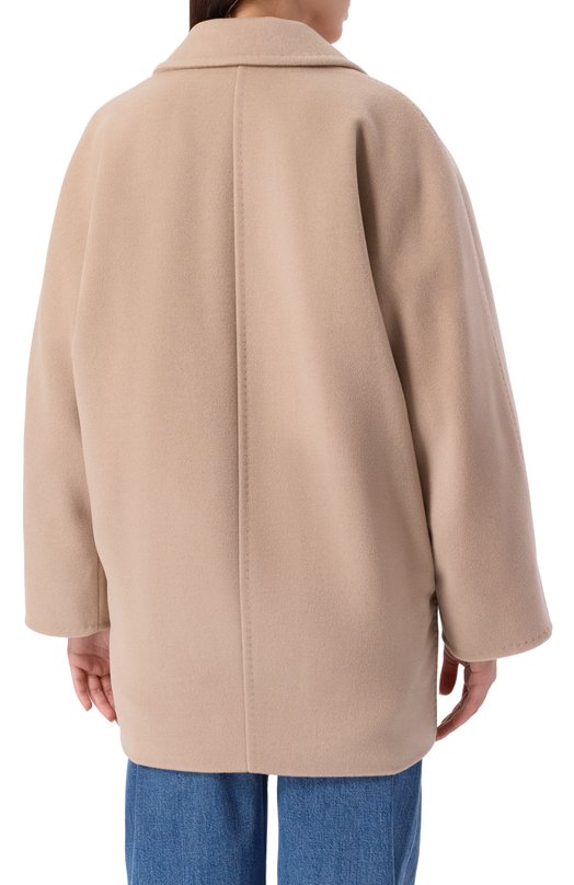 Пальто из шерсти и кашемира Max Mara REBUS Бежевый  REBUS Фото 4