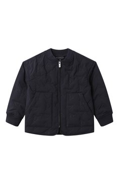 Детского утепленный бомбер EMPORIO ARMANI темно-синего цвета, арт. EB000196/AF13081 | Фото 1 (Материал подклада: Синтетический материал; Материал сплава: Проставлено; Рукава: Длинные; Драгоценные камни: Проставлено; Кросс-КТ: Демисезон, бомбер; Материал внешний: Синтетический материал; Ростовка одежда: 6 лет | 116 см, 16 лет | 164 см, 10 - 11 лет | 140 - 146см, 4 года | 104 см, 13 - 15 лет | 158 см, 8 лет | 128 см)