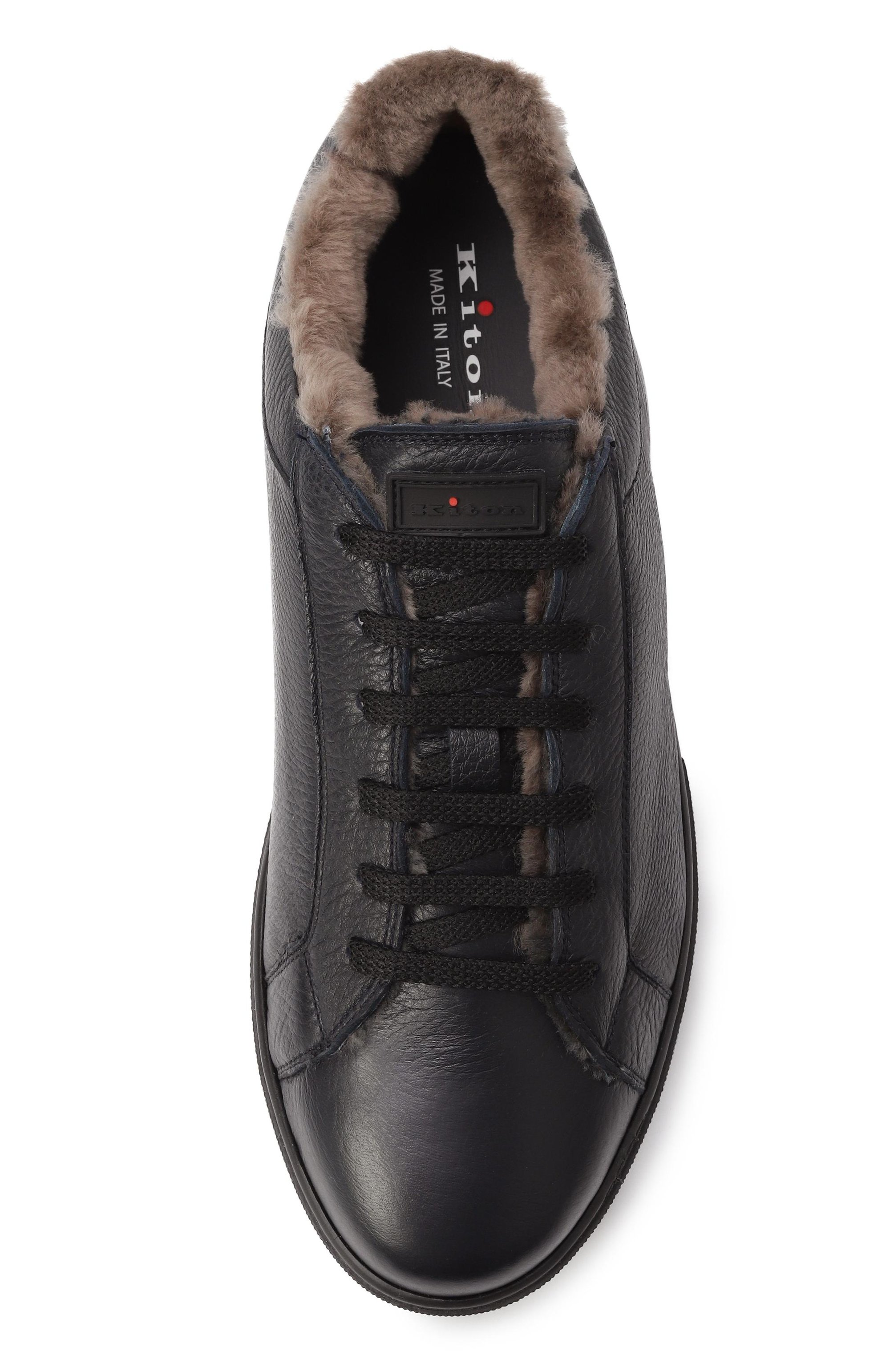 Кожаные кеды KITON, арт. USSA157N0012602, фото 6