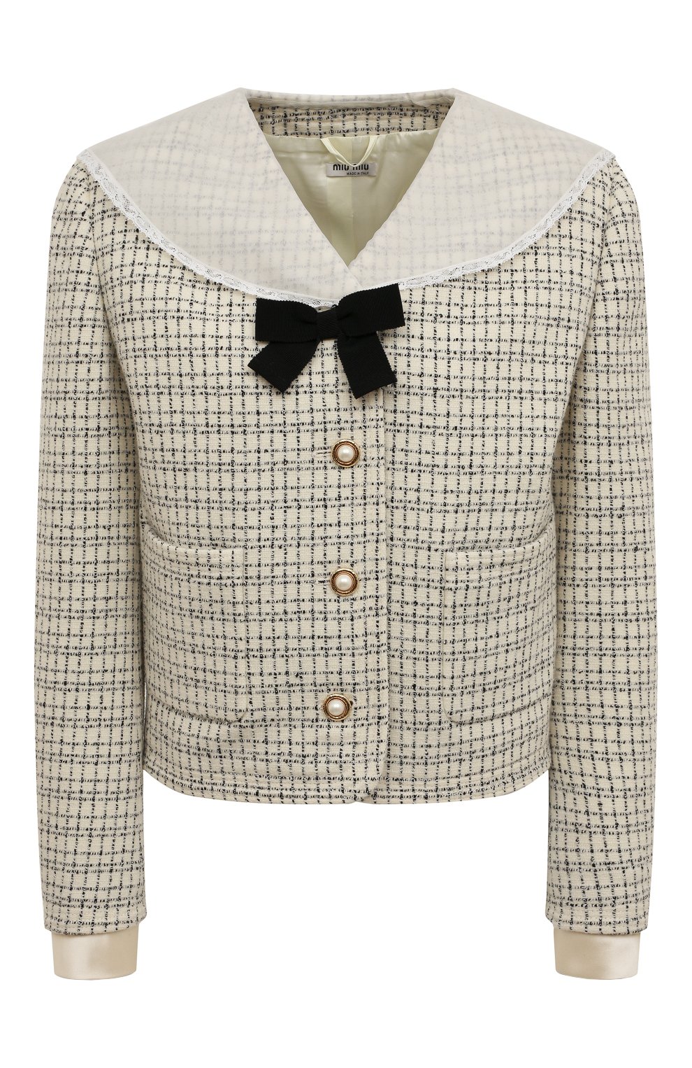 Жакет из шерсти и хлопка MIU MIU, арт. MH1700-6J1-F0304, фото 1