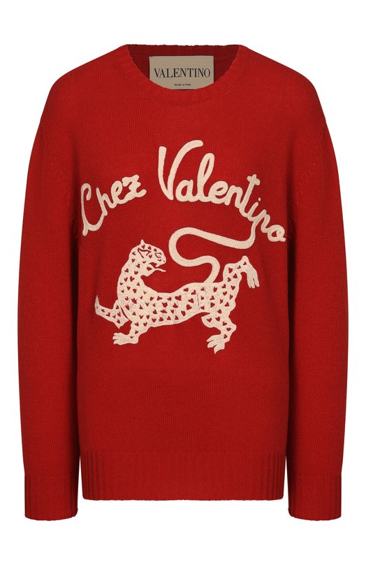 Шерстяной пуловер Valentino 8B3KC72N/A5N Красный 8B3KC72N/A5N