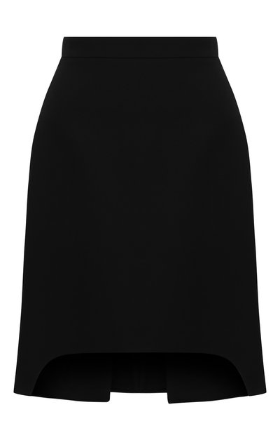 Юбка из шерсти и шелка ALEXANDER MCQUEEN черного цвета по цене 107000 руб., арт. 639987/QJAAA, фото 1 Юбка из шерсти и шелка ALEXANDER MCQUEEN, арт. 639987/QJAAA, фото 1