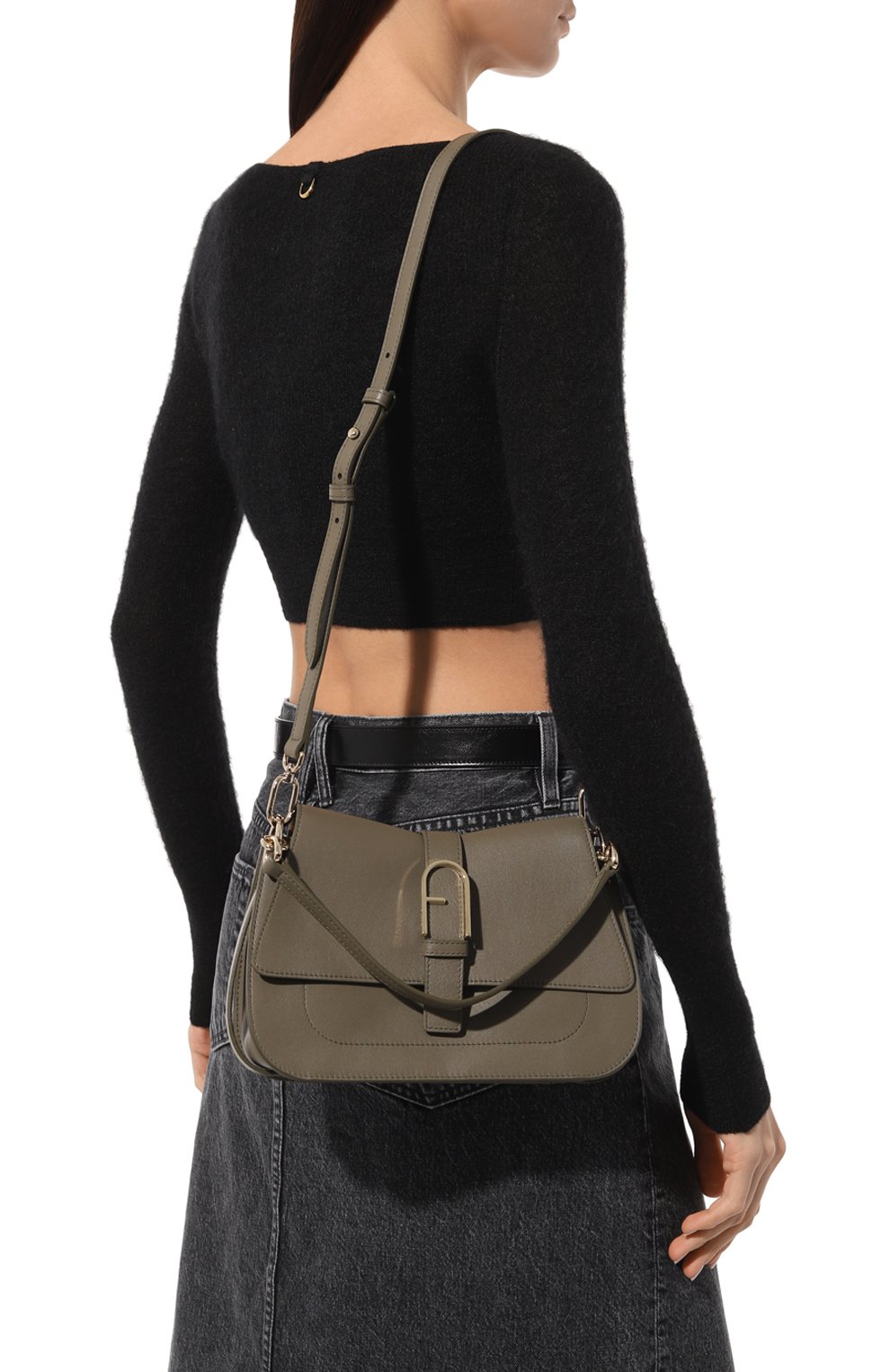 Сумка furla flow medium FURLA хаки цвета по цене 51000 руб., арт. WB00996/BX2045, фото 2 Сумка furla flow medium FURLA, арт. WB00996/BX2045, фото 2