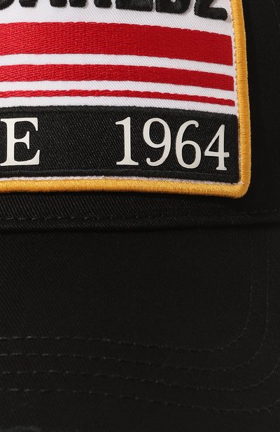 Хлопковая бейсболка DSQUARED2 темно-синего цвета по цене 25550 руб., арт. BCM0516 05C00001, фото 4 Хлопковая бейсболка DSQUARED2, арт. BCM0516 05C00001, фото 4