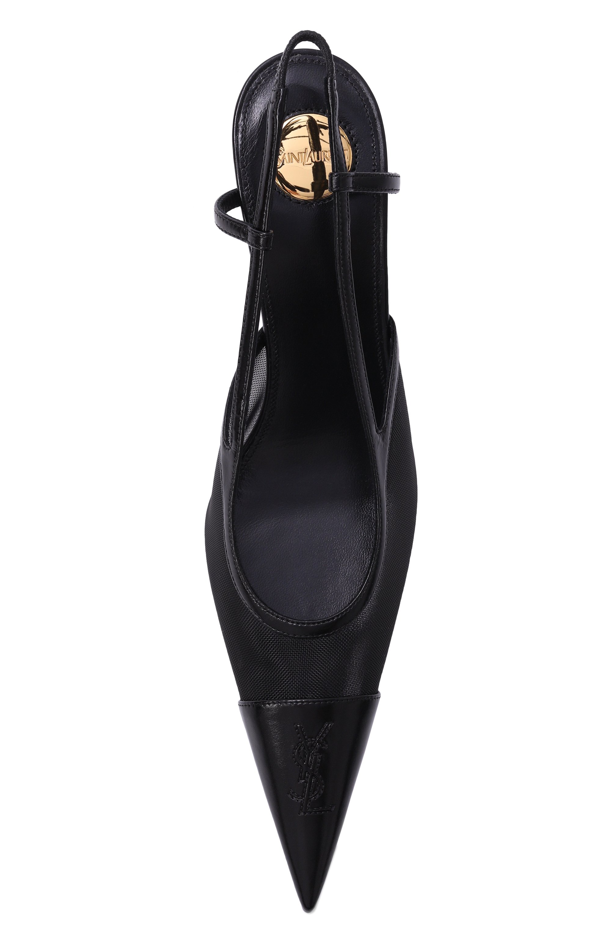 Комбинированные туфли renée 75 SAINT LAURENT черного цвета по цене 149000 руб., арт. 869662/AAGMC, фото 6 Комбинированные туфли renée 75 SAINT LAURENT, арт. 869662/AAGMC, фото 6