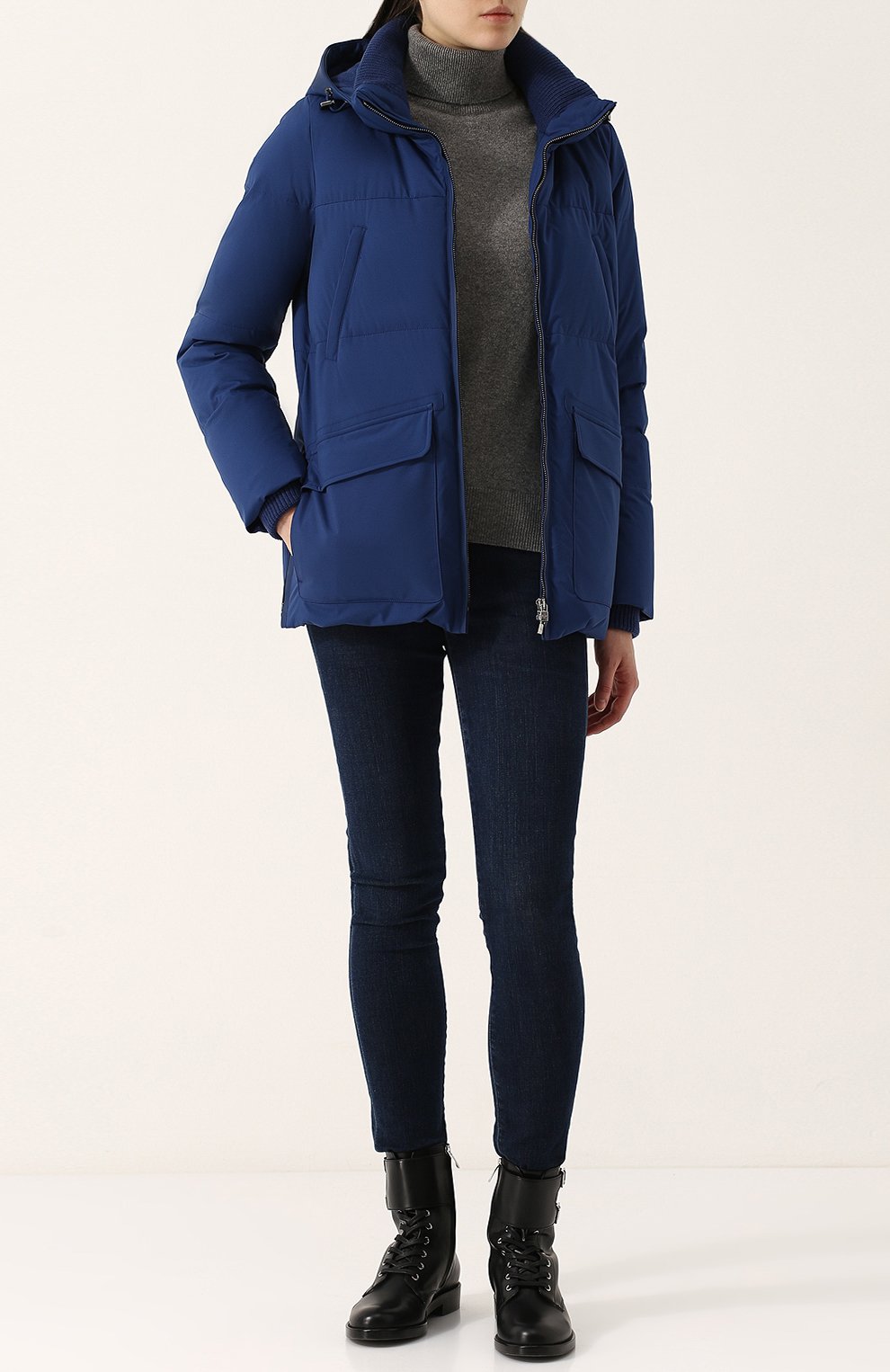 Пуховик на молнии с карманами и капюшоном LORO PIANA, арт. FAF9067, фото 2