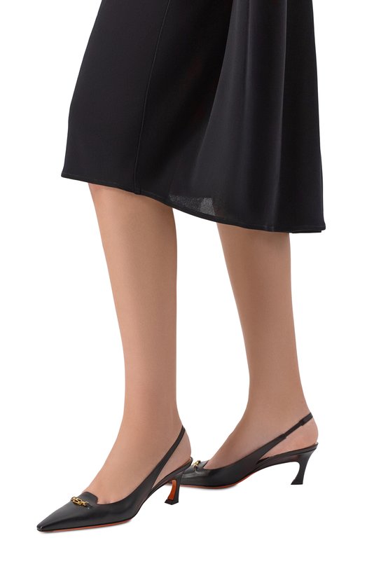 Кожаные туфли Santoni WDEG72112HA2NWLN Чёрный  WDEG72112HA2NWLN Фото 2