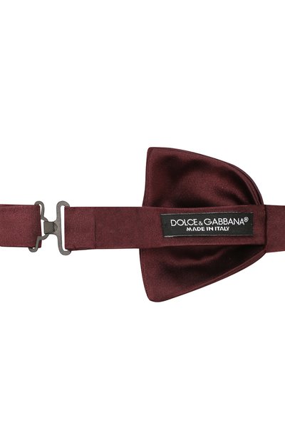 Шелковый галстук-бабочка DOLCE & GABBANA бордового цвета по цене 15750 руб., арт. GR053E/G0U05, фото 3 Шелковый галстук-бабочка DOLCE & GABBANA, арт. GR053E/G0U05, фото 3