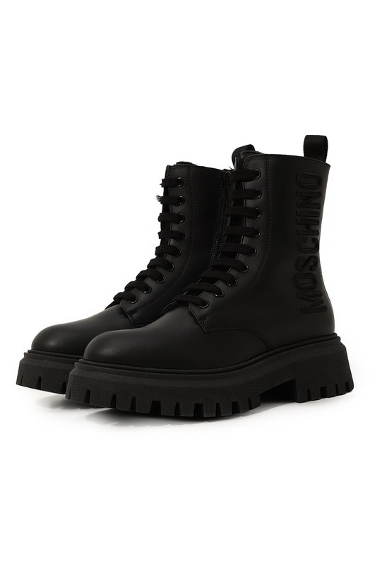 

Кожаные ботинки Moschino, Чёрный