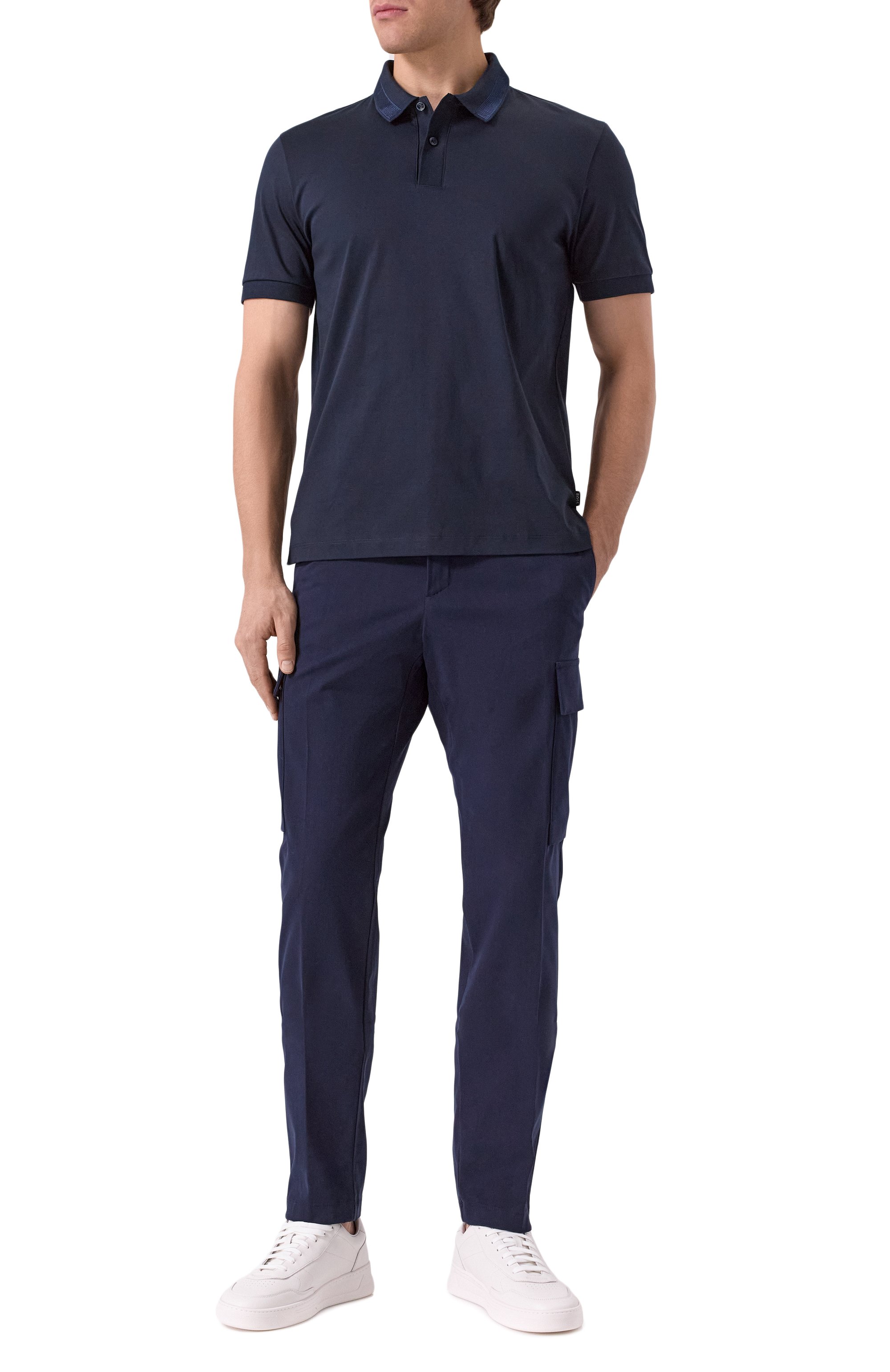 Хлопковое поло BOSS, арт. 50531791, фото 2