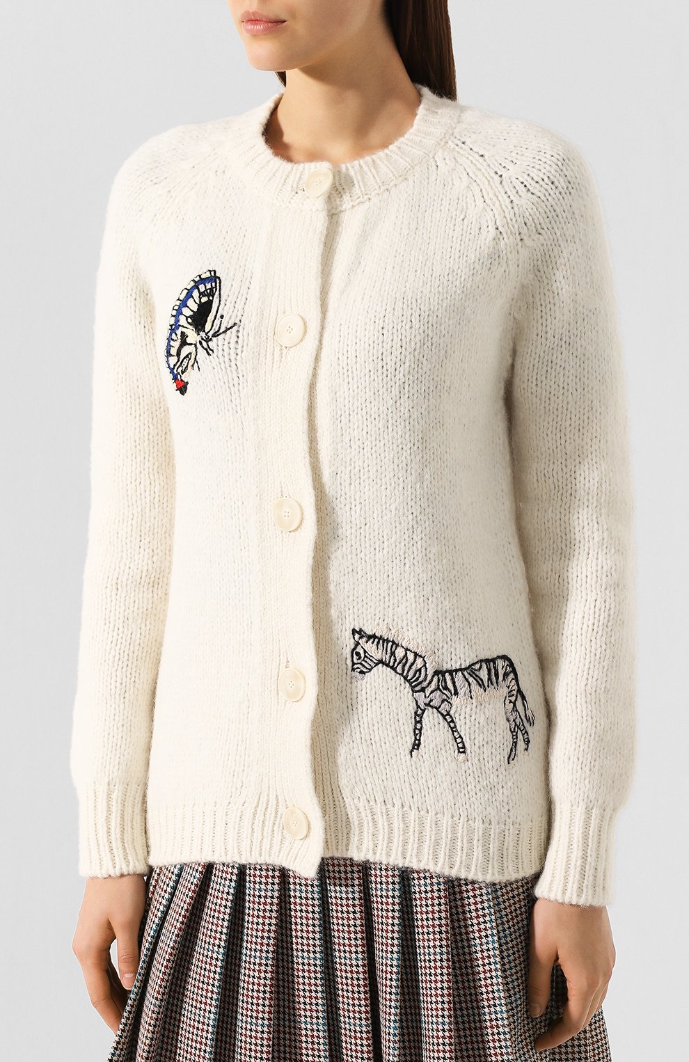 Шерстяной кардиган STELLA MCCARTNEY белого цвета по цене 109500 руб., арт. 577398/S2107, фото 3 Шерстяной кардиган STELLA MCCARTNEY, арт. 577398/S2107, фото 3