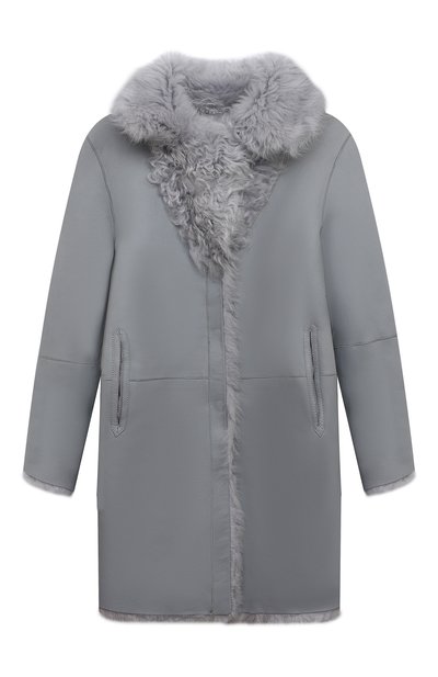 Шуба из овчины VLASTA MOUNTAIN серого цвета по цене 86800 руб., арт. SIM0NETTA-K, фото 4 Шуба из овчины VLASTA MOUNTAIN, арт. SIM0NETTA-K, фото 4