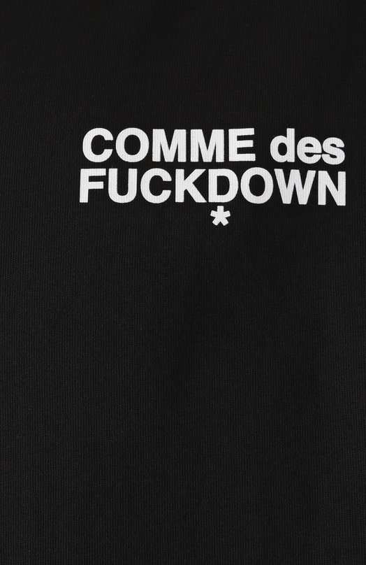 Хлопковая футболка Comme des Fuckdown CFABM01542 Чёрный  CFABM01542 Фото 6