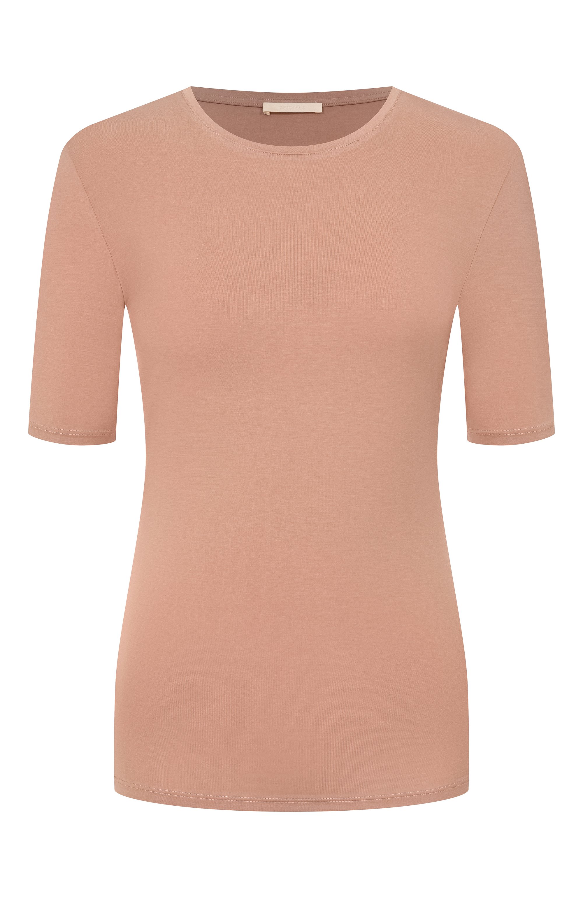 Футболка 12 STOREEZ бежевого цвета по цене 5300 руб., арт. 136518, фото 1 Футболка 12 STOREEZ, арт. 136518, фото 1