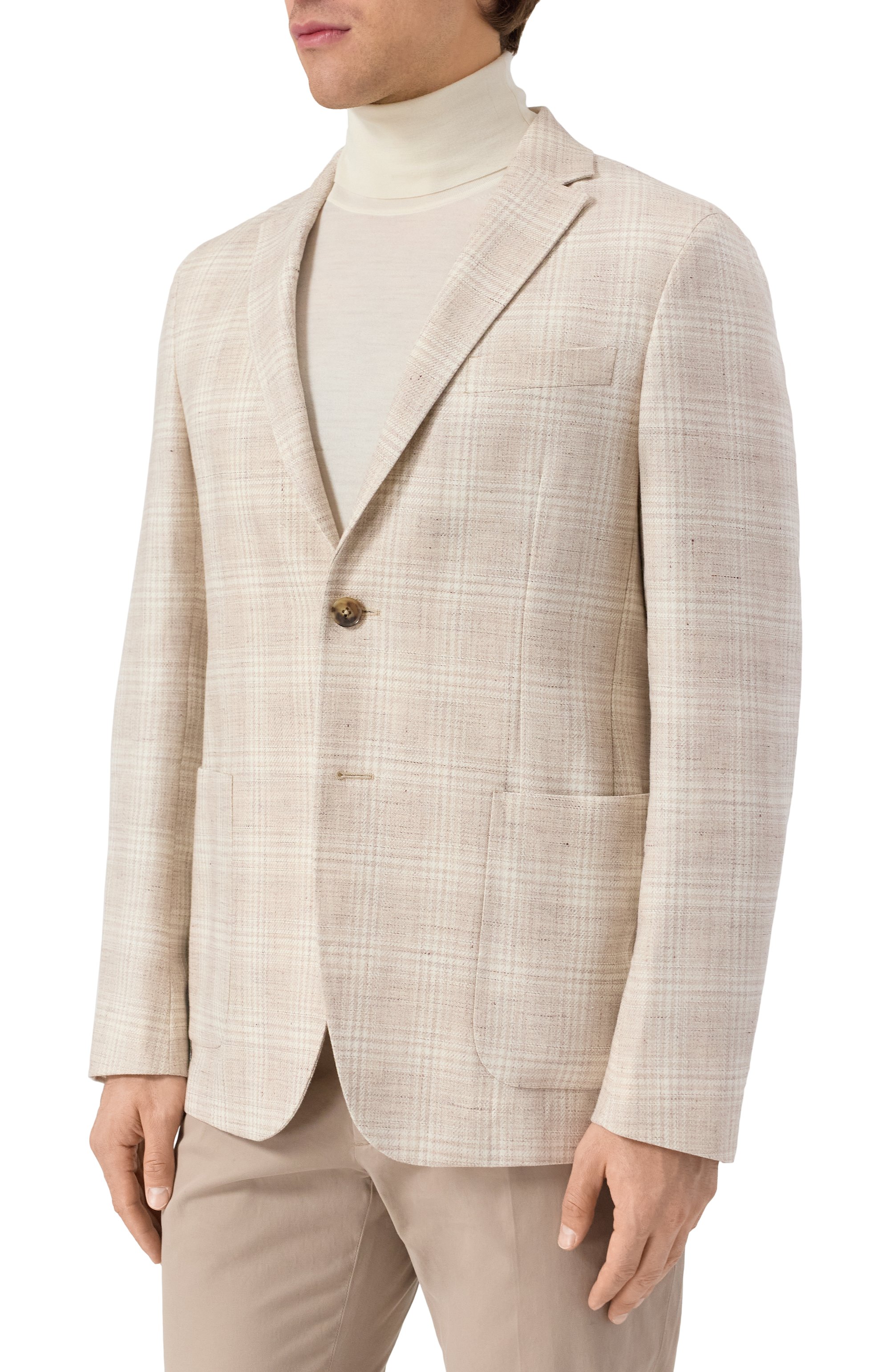 Пиджак изо льна и хлопка ZEGNA, арт. 1D7SG0/976704A9, фото 4