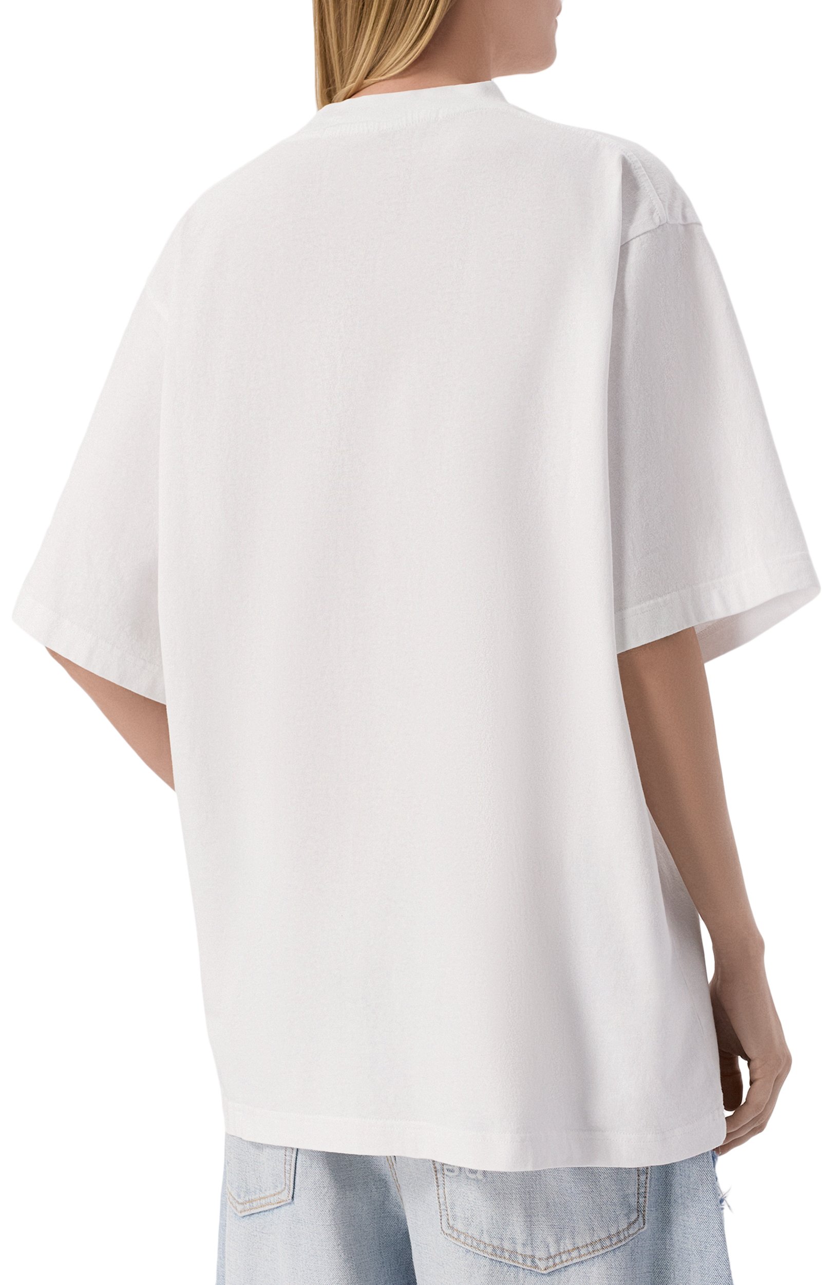 Хлопковая футболка ALEXANDER WANG белого цвета по цене 58050 руб., арт. UCC3261927, фото 4 Хлопковая футболка ALEXANDER WANG, арт. UCC3261927, фото 4